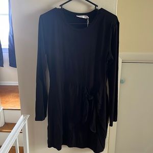 NWT Lush Black Dress Size Large - Cute Bow Detail!